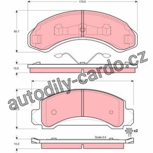 Sada brzdových destiček TRW GDB4004 – FORD RAANGER 94-95