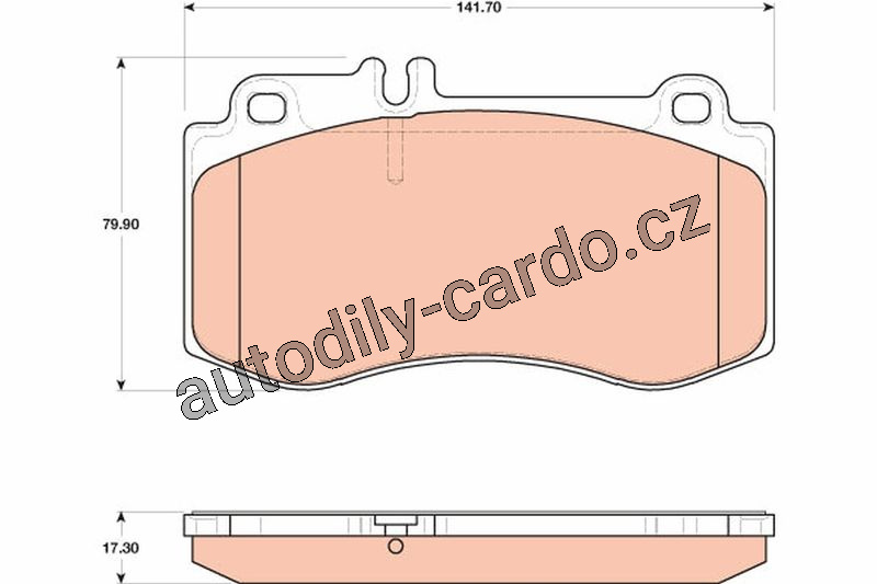 Sada brzdových destiček TRW GDB1822 - MERCEDES W212 E 09 -