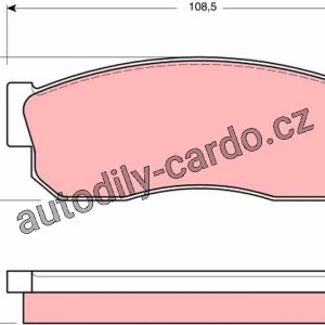 Sada brzdových destiček TRW GDB988 – SUBARU LIBERO