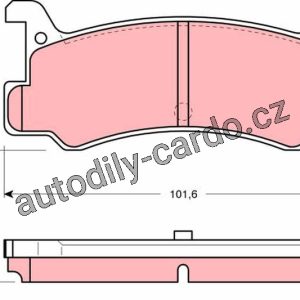 Sada brzdových destiček TRW GDB375 – MAZDA 323 85-89