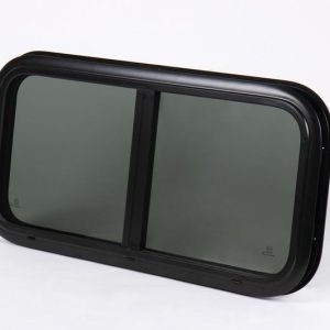 Okno posuvné z pravého skla Carbest RW-Motion (500 × 300 mm) – černý hliníkový rám 312092 Okno posuvné z pravého skla Carbest RW-Motion (500 × 300 mm) – černý hliníkový rám 312092