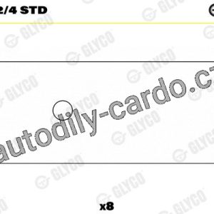 Ojniční ložisko GLYCO 71-4732/4 STD – sada
