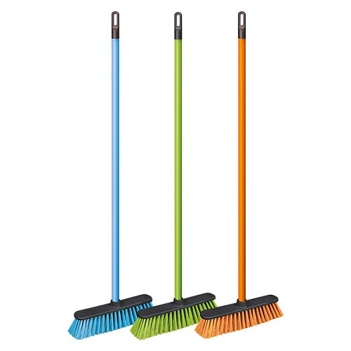 Smeták s násadou 110–116 cm – plastový, husté štětiny, mix barev 707865