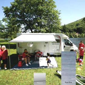 Markýza nástěnná kazetová Fiamma F45s 3,0 m pro obytné vozy a dodávky (pouzdro Titan, plátno Královská modrá, výsuv 2,5 m) 306178 Markýza nástěnná kazetová Fiamma F45s 3,0 m pro obytné vozy a dodávky (pouzdro Titan, plátno Královská modrá, výsuv 2,5 m) 306178