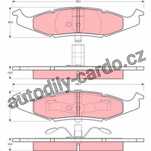 Sada brzdových destiček TRW GDB4006 – CHRYSLER NEON 94-97