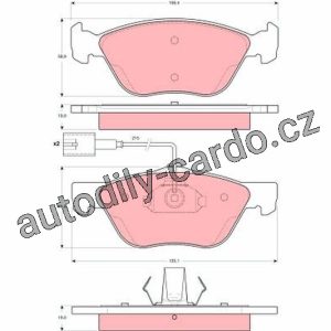 Sada brzdových destiček TRW GDB1602 – ALFA ROMEO 156